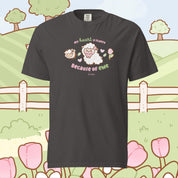 Sugapuff & Bumblebutt T-Shirt | My Heart Is Fluffy Because of Ewe Kawaii Cottagecore Spring Tee Katnipp character product