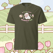 Sugapuff & Bumblebutt T-Shirt | My Heart Is Fluffy Because of Ewe Kawaii Cottagecore Spring Tee Katnipp character product
