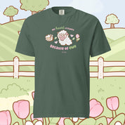 Sugapuff & Bumblebutt T-Shirt | My Heart Is Fluffy Because of Ewe Kawaii Cottagecore Spring Tee Katnipp character product