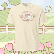 Sugapuff & Bumblebutt T-Shirt | My Heart Is Fluffy Because of Ewe Kawaii Cottagecore Spring Tee Katnipp character product