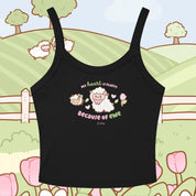 My Heart Is Fluffy Because of Ewe Y2K Crop Top | Sugapuff & Bumblebutt Pastel Tank | Kawaii Spring Cottagecore Apparel Katnipp character product
