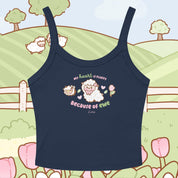 My Heart Is Fluffy Because of Ewe Y2K Crop Top | Sugapuff & Bumblebutt Pastel Tank | Kawaii Spring Cottagecore Apparel Katnipp character product