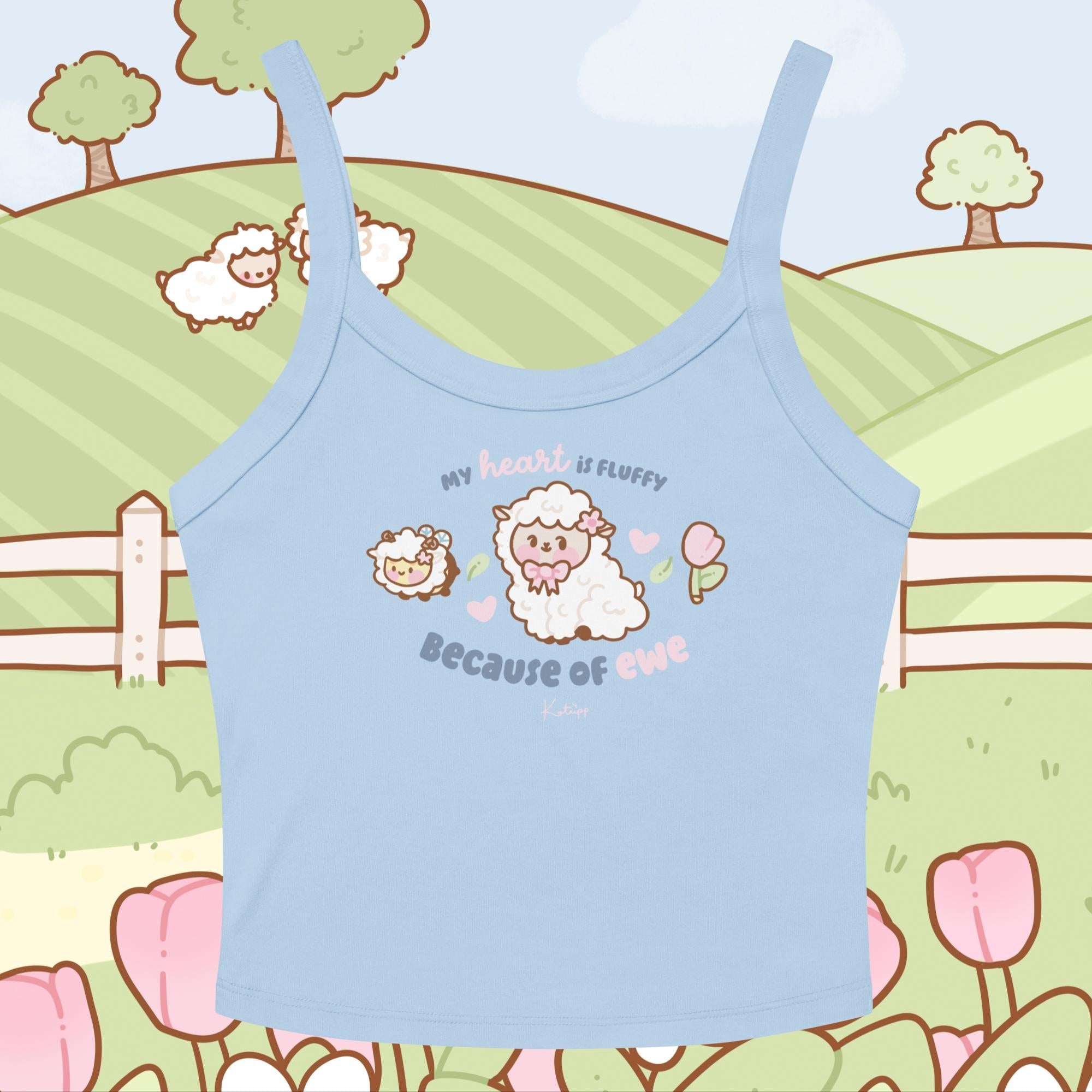 My Heart Is Fluffy Because of Ewe Y2K Crop Top | Sugapuff & Bumblebutt ...