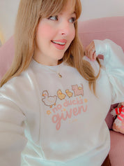 No Ducks Given Kawaii Spring Sweatshirt | Funny Pun Sweater | Cute & Cozy Seasonal Apparel Katnipp character product