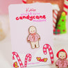 Official Gingie Cute Candy Cane Jumper Enamel Pin - Katnipp Studios