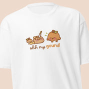 Oh My Gourd! Heavyweight Premium T-Shirt | Kawaii Pumpkin Tee | Cute Autumn Apparel Featuring Gourdo Katnipp character product