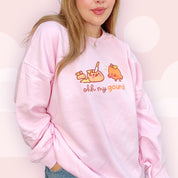 Oh My Gourd! Kawaii Pumpkin Sweater | Cozy Autumn Sweatshirt | Adorable Katnipp Fall Apparel Katnipp character product