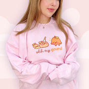 Oh My Gourd! Kawaii Pumpkin Sweater | Cozy Autumn Sweatshirt | Adorable Katnipp Fall Apparel Katnipp character product