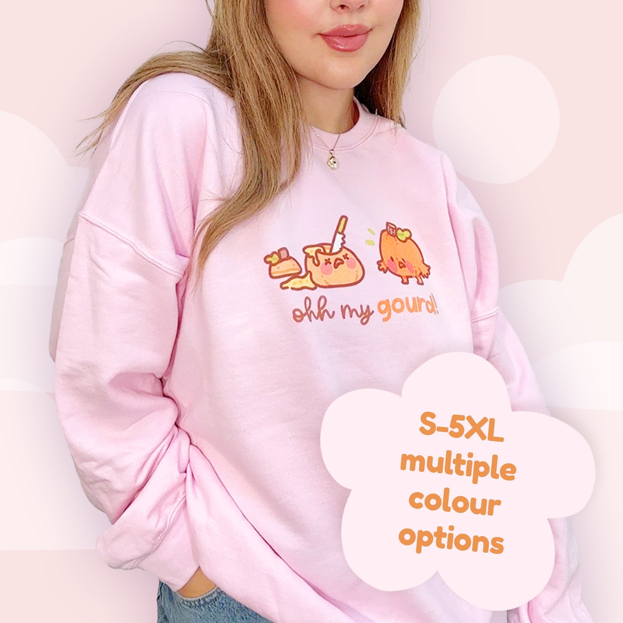 Oh My Gourd! Kawaii Pumpkin Sweater | Cozy Autumn Sweatshirt | Adorable Katnipp Fall Apparel Katnipp character product