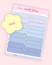 Pastel Label Sticker Set | Kawaii Planner Tabs & Organisation Stickers | Multiple Colours Katnipp character product