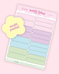 Etiquetas básicas de organización en colores pastel - pasteles múltiples
