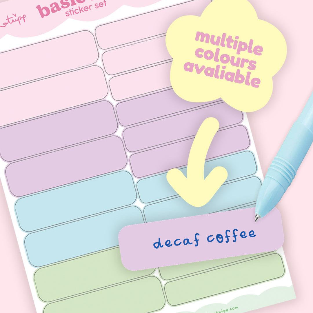 Pastel Organisation Labels – Cute Planner Stickers | Handmade & Functional - Katnipp Studios