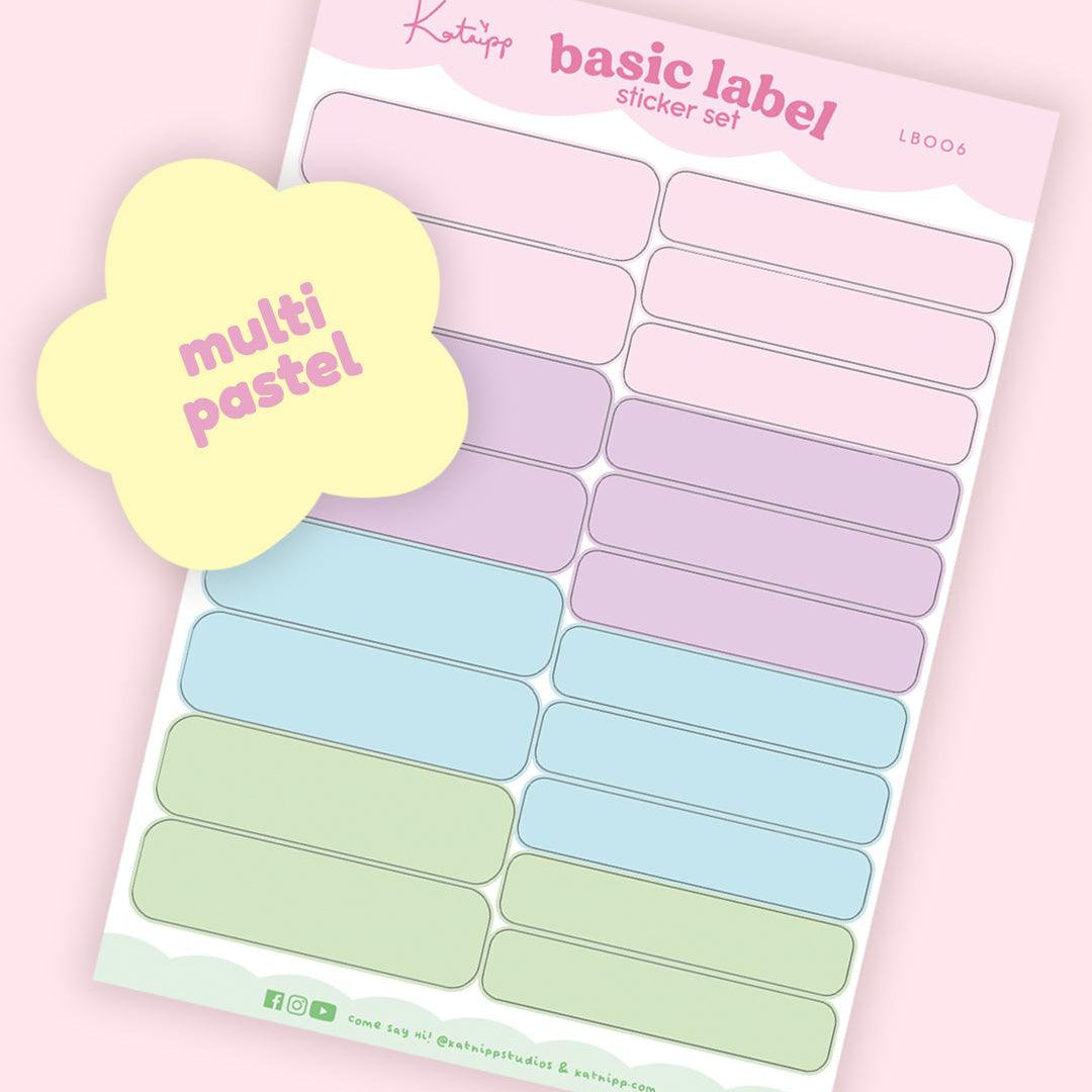 Pastel Organisation Labels – Cute Planner Stickers | Handmade & Functional - Katnipp Studios
