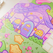 Pastel Witch & Bumblebutt Large Kawaii Gaming Mouse Pad - Katnipp Studios