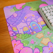 Pastel Witch Halloween Desk Mat | Bumblebutt | Kawaii Cottagecore Decor Katnipp character product