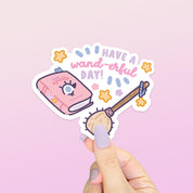 Pastel Witch Sticker Set | 4 Kawaii Witchcore Vinyl Stickers Katnipp character product