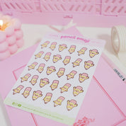Pencil Emoji Sticker Sheet | A6 Kawaii Planner & Study Stickers | ART 001 Katnipp character product