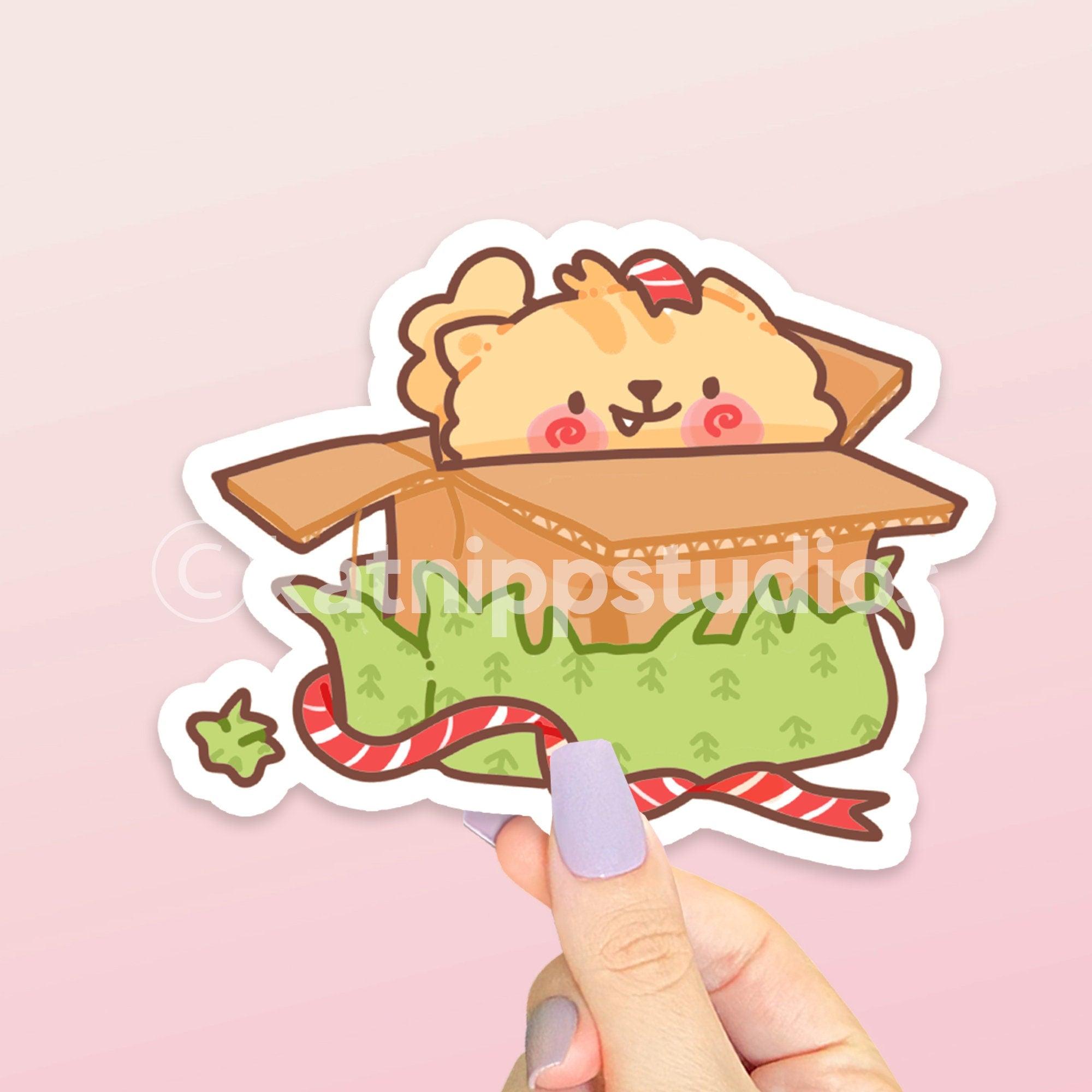 Peppamint The Cat Christmas Die-Cut Sticker Bundle - Cute Festive Holiday Vinyl Decorations - Katnipp Studios