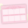 Pink Coquette Bow A4 Weekly Desk Planner | Kawaii Organiser Pad for Cute & Stylish Planning - Katnipp Studios