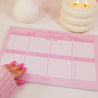 Pink Coquette Bow A4 Weekly Desk Planner | Kawaii Organiser Pad for Cute & Stylish Planning - Katnipp Studios