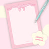 Pink Coquette Bow A6 Notepad | Pastel Kawaii Cute Stationery for Notes, Sketches & Ideas - Katnipp Studios