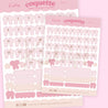 Pink Coquette Bow Daily Number Stickers | Kawaii Pink Bow Date Stickers 1-31 | CC010 - Katnipp Studios