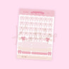 Pink Coquette Bow Daily Number Stickers | Kawaii Pink Bow Date Stickers 1-31 | CC010 - Katnipp Studios