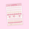 Pink Coquette Decorative Bow & Tab Stickers | Kawaii Blank Bows for Notes & Decor | CC011 - Katnipp Studios