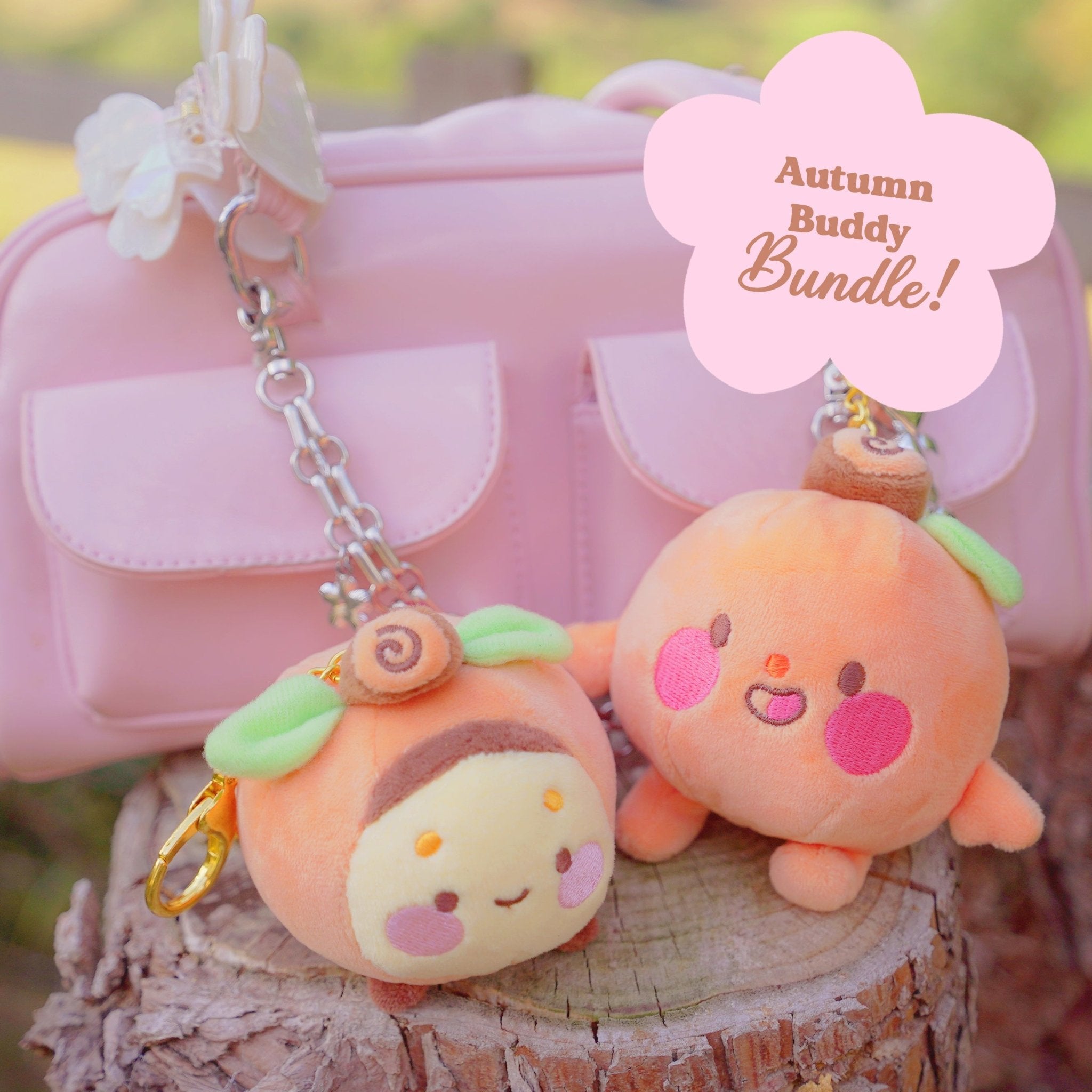 Plush Keychain Bundle | Kawaii Autumn Pumpkin Bag Charms Katnipp character product