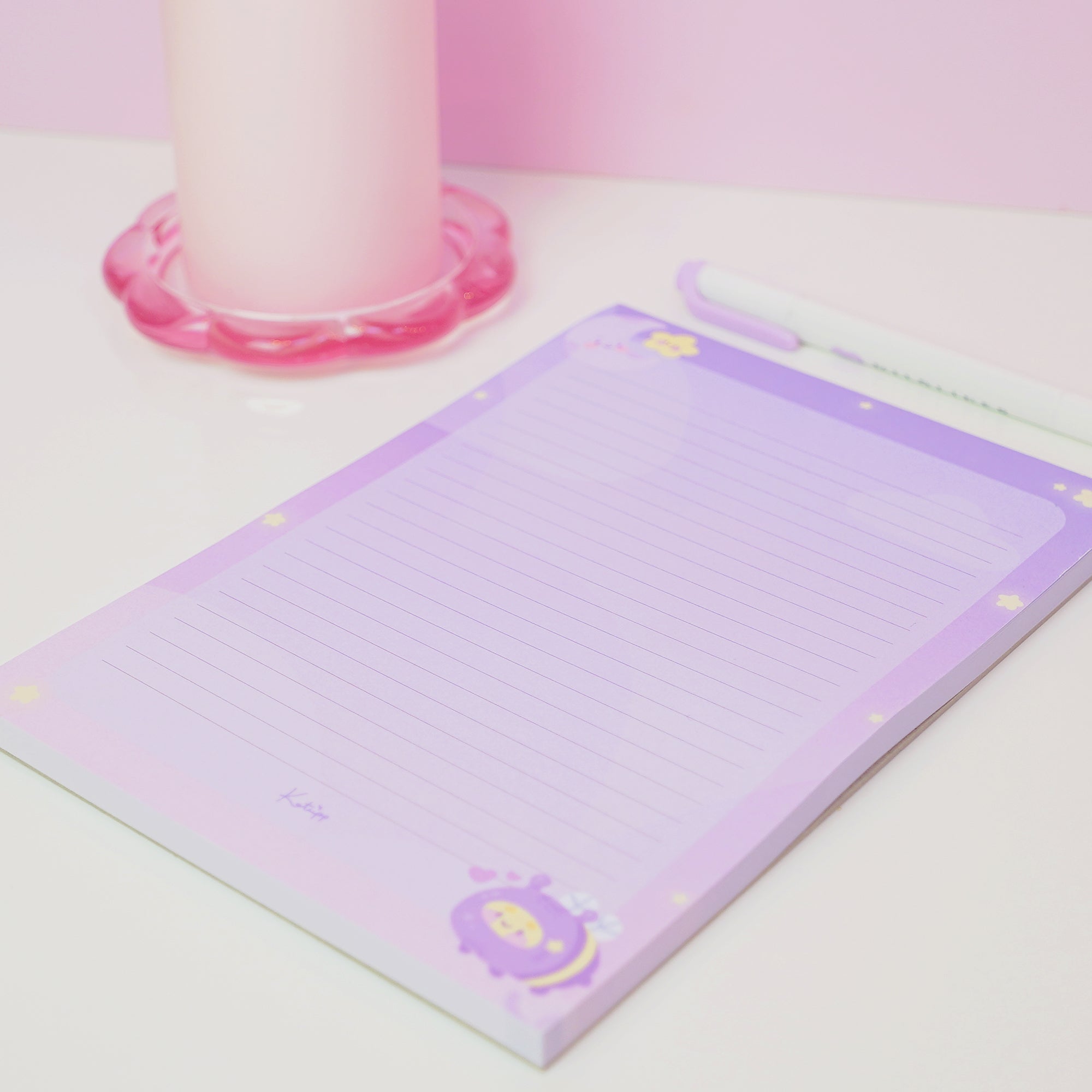 Pocket Planets A5 Celestial Lined Notepad | Pastel Cosmic Writing Pad Katnipp character product