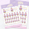 Pocket Planets: A6 Celestial Kawaii Sticker Sheet - Rocketto ロケット The Kawaii Rocket- POP004 - Katnipp Studios