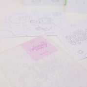 Pocket Planets A6 Colouring Postcard Bundle | Set of 4 Cute Kawaii Space Colour In Cards Katnipp character product