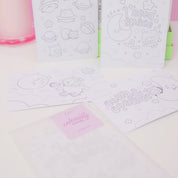 Pocket Planets A6 Colouring Postcard Bundle | Set of 4 Cute Kawaii Space Colour In Cards Katnipp character product