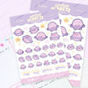 Pocket Planets: A6 Kawaii Sticker Sheet - Saturn The Kawaii Planet - POP003 - Katnipp Studios