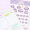 Pocket Planets: A6 Kawaii Sticker Sheet - Saturn The Kawaii Planet - POP003 - Katnipp Studios