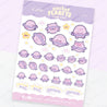 Pocket Planets: A6 Kawaii Sticker Sheet - Saturn The Kawaii Planet - POP003 - Katnipp Studios