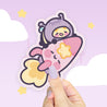 Pocket Planets: Bumblebutt & Rocketto Die Cut Sticker - Cute Kawaii Character - Space Adventure - Katnipp Studios