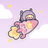 Pocket Planets: Bumblebutt & Rocketto Die Cut Sticker - Cute Kawaii Character - Space Adventure - Katnipp Studios