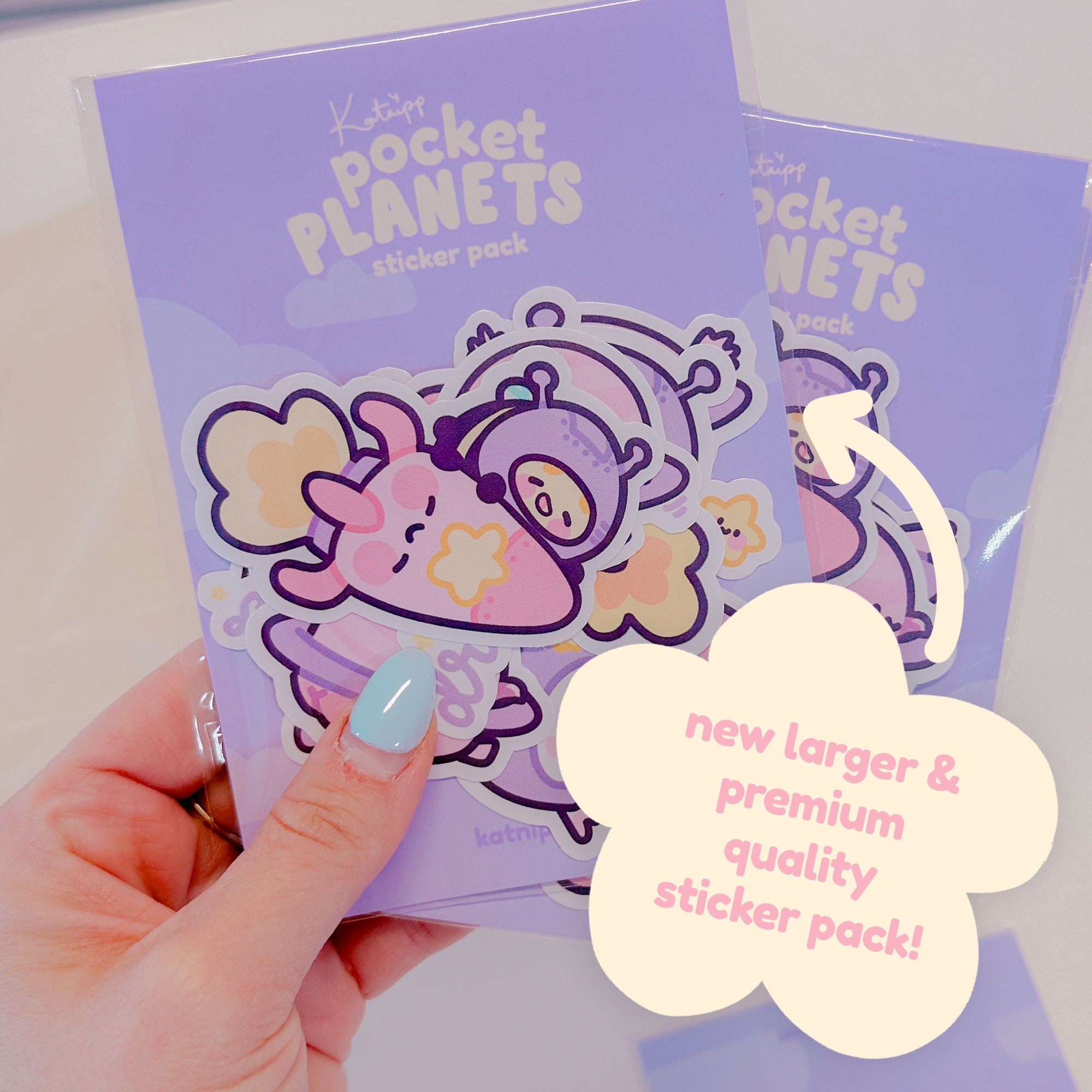 Pocket Planets: Complete Sticker Pack - All Pocket Planets Characters - Cute Vinyl Stickers - Kawaii Space Stickers - Katnipp Studios