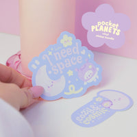 Pocket Planets Cosmic Duo Sticker Bundle | Cozy &amp; Cosmic + I Need Space Vinyl Set