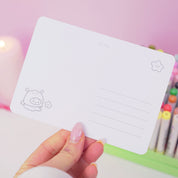 Pocket Planets I Need Space A6 Colouring Postcard | Luna & Sprinkle Cute Space Colour In Card Katnipp character product