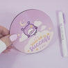 Pocket Planets: Marshie Space Kawaii Motivational Coaster - 'Blast Off to Success' - Katnipp Studios