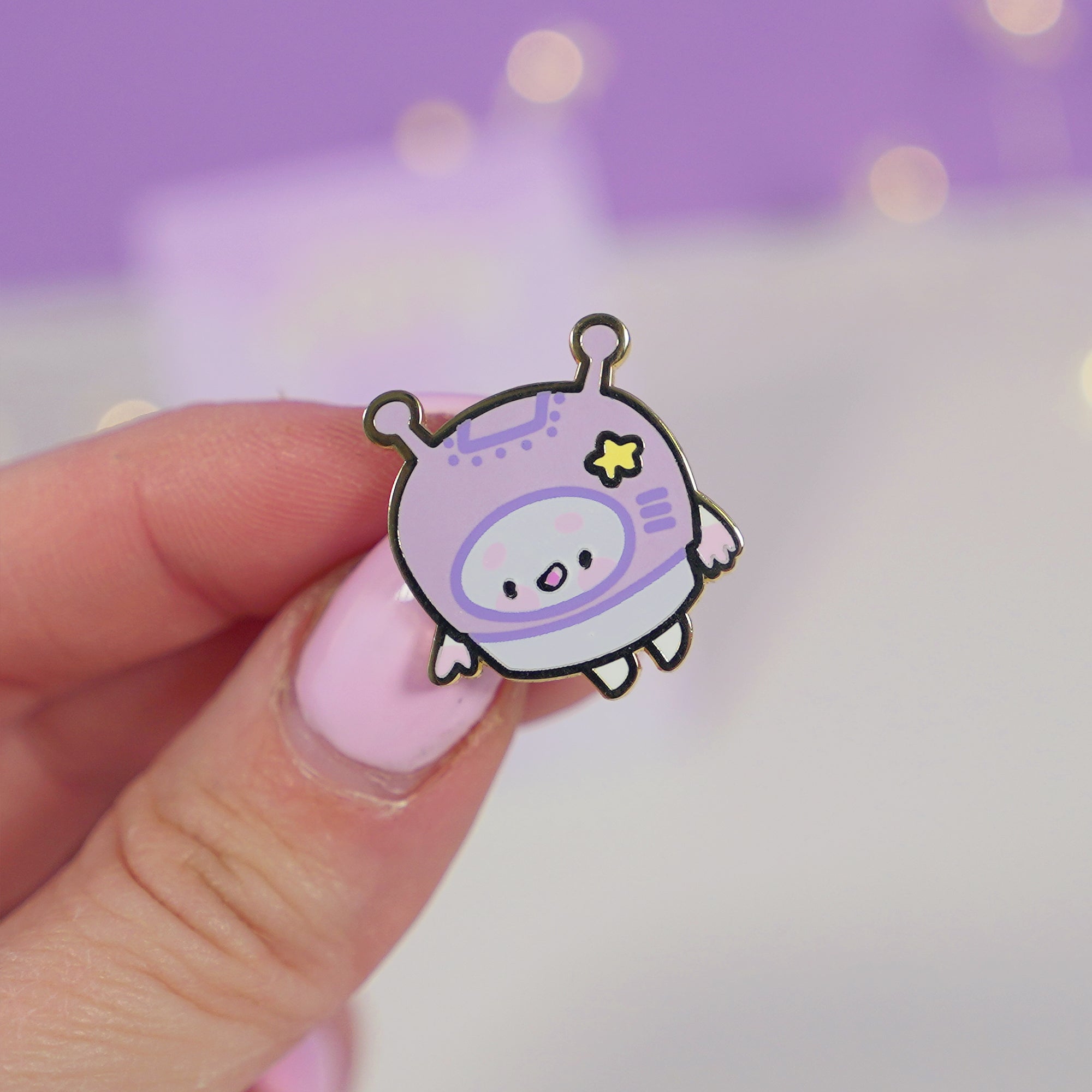 Pocket Planets: Marshie Space Suit Kawaii Enamel Pin - Katnipp Studios