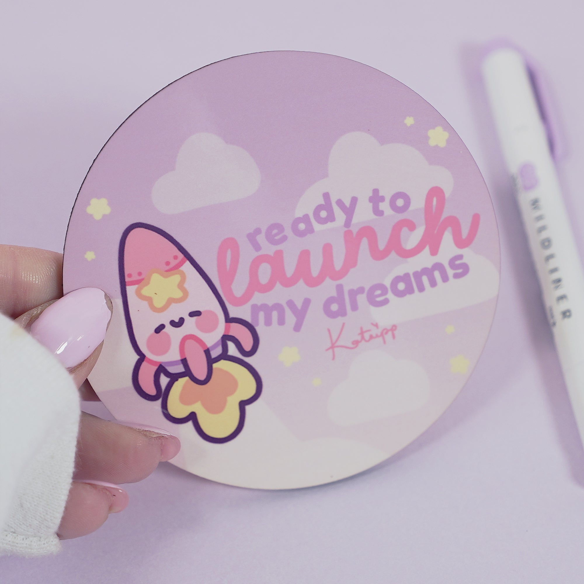 Pocket Planets: Rocketto ロケットThe Kawaii Rocket Coaster - 'Ready to Launch My Dreams' - Katnipp Studios