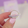 Pocket Planets: Saturn The Kawaii Purple Planet Enamel Pin - Katnipp Studios