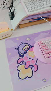 Pocket Planets Space Desk Mat | Katnipp Cosmic Mouse Pad | Kawaii Gaming Desk Decor | Katnipp Studios Desk Mat