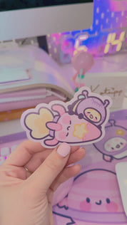 Bumblebutt & Rocketto Die Cut Sticker | Cute Kawaii Space Character
