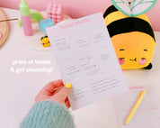 Printable Social Media Weekly Planner | Digital Download for Scheduling and Content Planning Katnipp character product