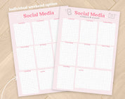 Printable Social Media Weekly Planner | Digital Download for Scheduling and Content Planning Katnipp character product