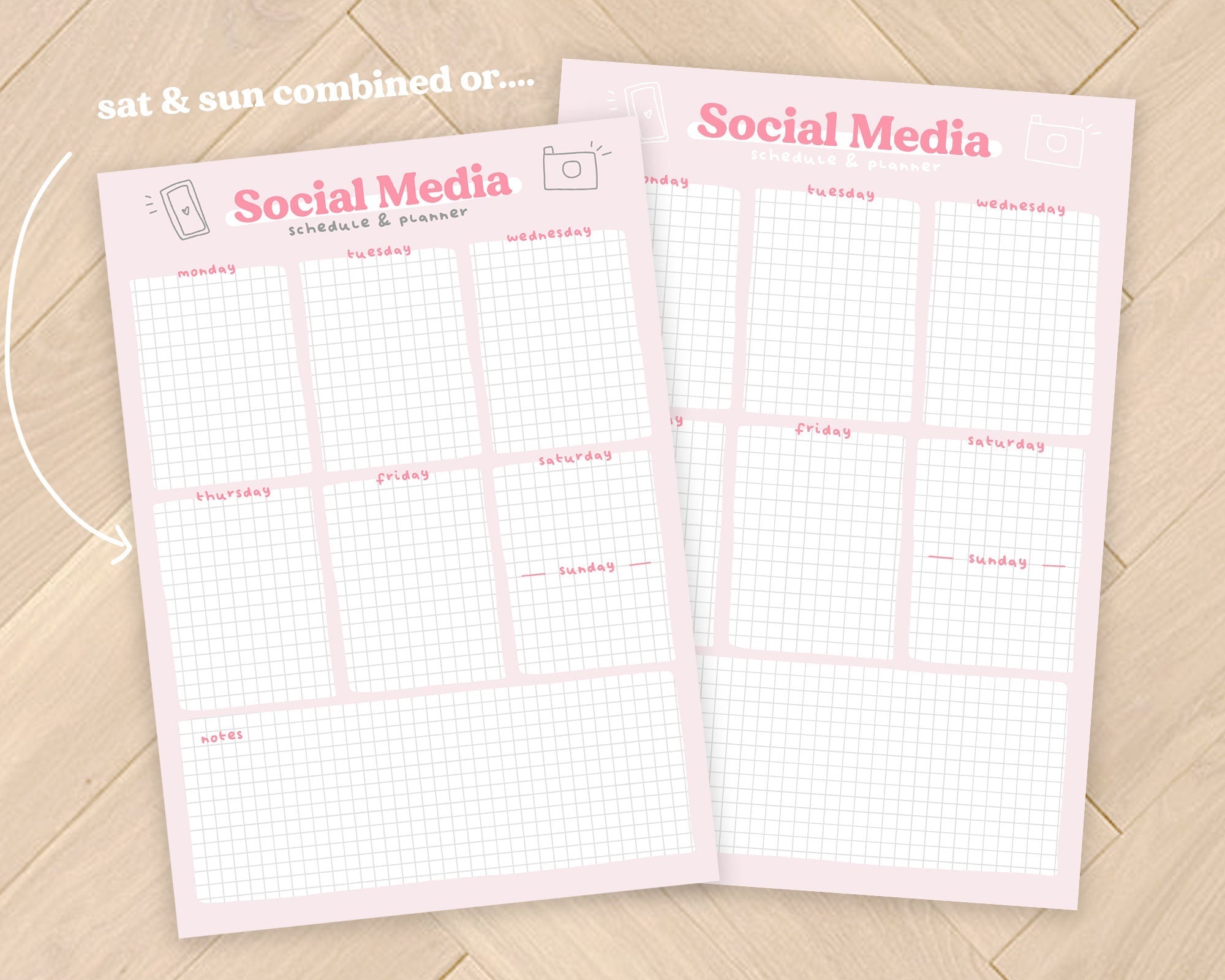 Printable Social Media Weekly Planner | Digital Download for Scheduling and Content Planning Katnipp character product